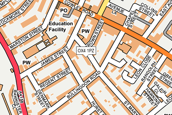 OX4 1PZ map - OS OpenMap – Local (Ordnance Survey)