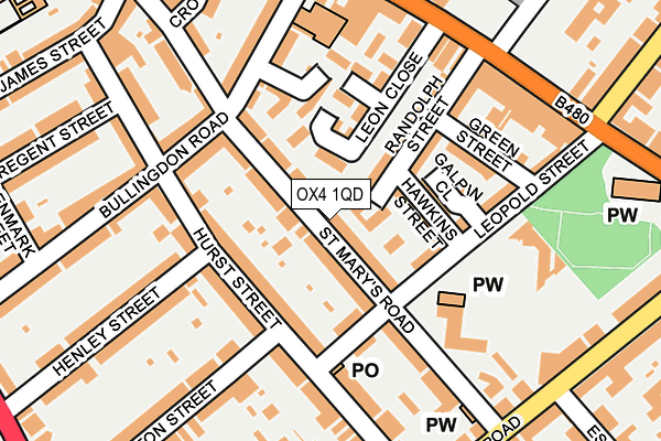 OX4 1QD map - OS OpenMap – Local (Ordnance Survey)