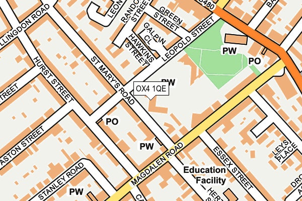 OX4 1QE map - OS OpenMap – Local (Ordnance Survey)