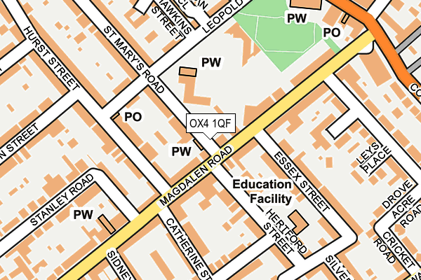 OX4 1QF map - OS OpenMap – Local (Ordnance Survey)