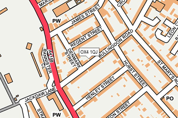 OX4 1QJ map - OS OpenMap – Local (Ordnance Survey)