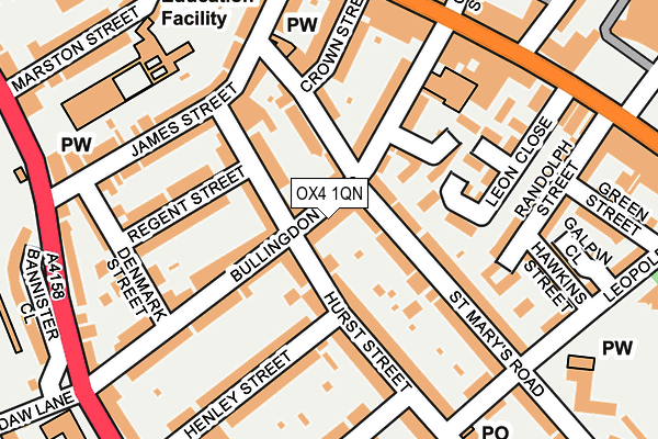 OX4 1QN map - OS OpenMap – Local (Ordnance Survey)