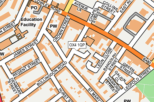 OX4 1QP map - OS OpenMap – Local (Ordnance Survey)