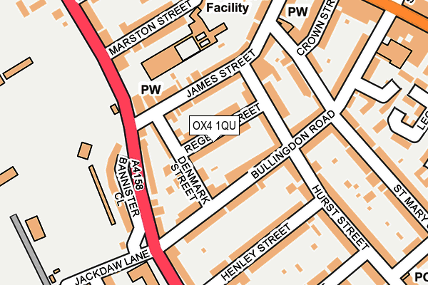 OX4 1QU map - OS OpenMap – Local (Ordnance Survey)