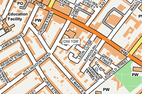 OX4 1QW map - OS OpenMap – Local (Ordnance Survey)