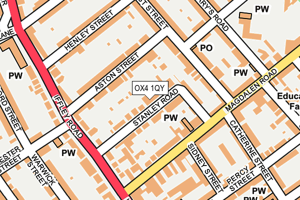 OX4 1QY map - OS OpenMap – Local (Ordnance Survey)