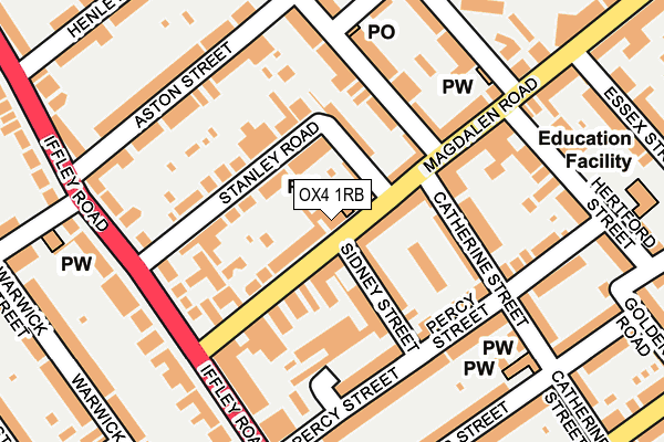 OX4 1RB map - OS OpenMap – Local (Ordnance Survey)