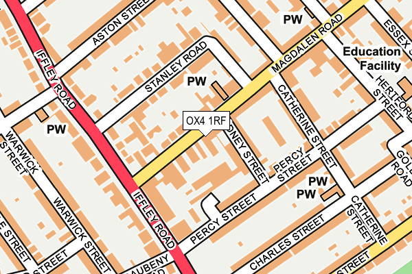 OX4 1RF map - OS OpenMap – Local (Ordnance Survey)