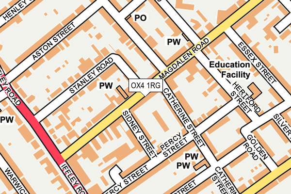 OX4 1RG map - OS OpenMap – Local (Ordnance Survey)