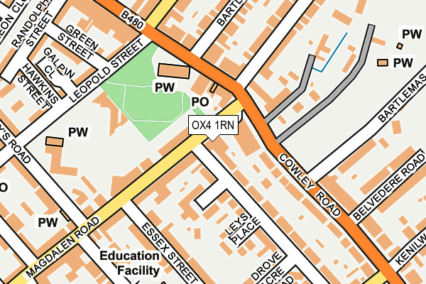 OX4 1RN map - OS OpenMap – Local (Ordnance Survey)