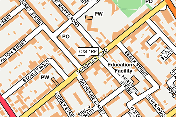 OX4 1RP map - OS OpenMap – Local (Ordnance Survey)