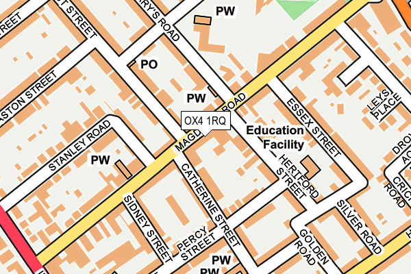 OX4 1RQ map - OS OpenMap – Local (Ordnance Survey)