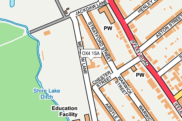 OX4 1SA map - OS OpenMap – Local (Ordnance Survey)