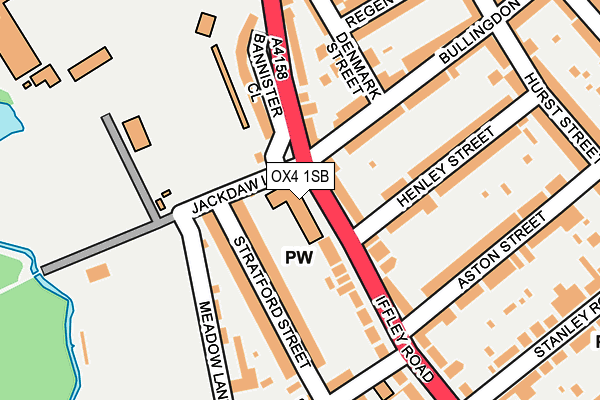 OX4 1SB map - OS OpenMap – Local (Ordnance Survey)