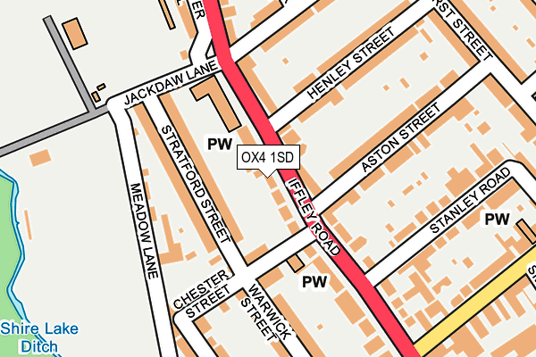 OX4 1SD map - OS OpenMap – Local (Ordnance Survey)