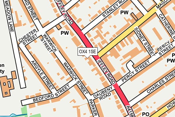 OX4 1SE map - OS OpenMap – Local (Ordnance Survey)