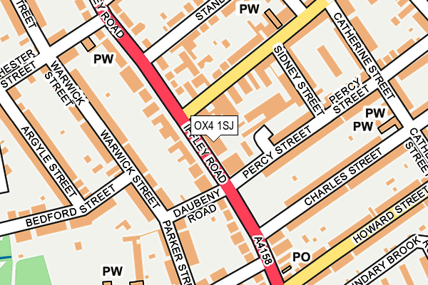 OX4 1SJ map - OS OpenMap – Local (Ordnance Survey)