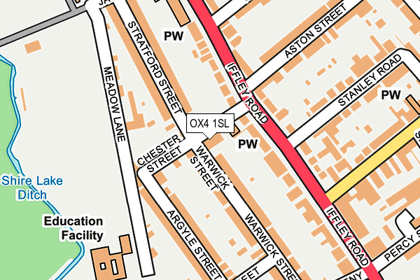 OX4 1SL map - OS OpenMap – Local (Ordnance Survey)