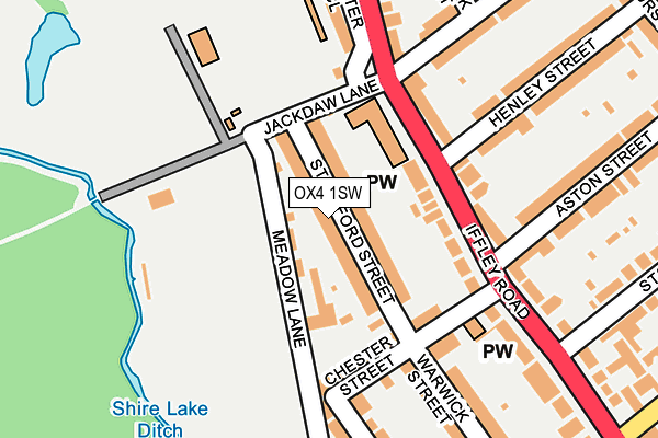 OX4 1SW map - OS OpenMap – Local (Ordnance Survey)