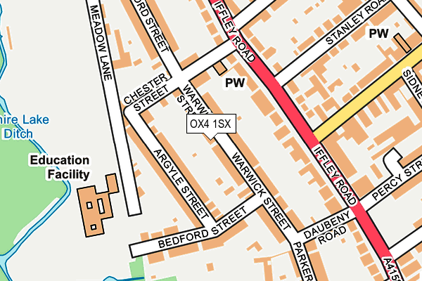 OX4 1SX map - OS OpenMap – Local (Ordnance Survey)
