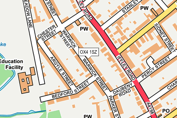 OX4 1SZ map - OS OpenMap – Local (Ordnance Survey)