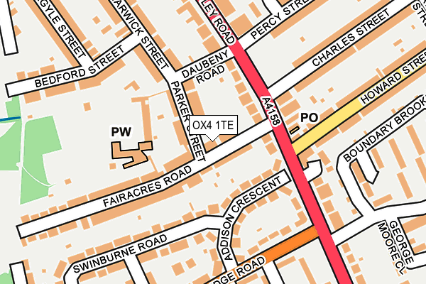 OX4 1TE map - OS OpenMap – Local (Ordnance Survey)