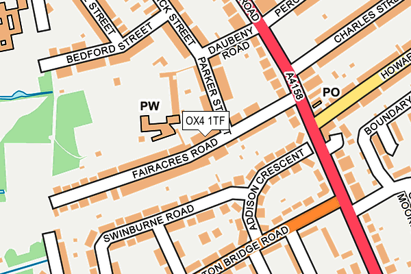 OX4 1TF map - OS OpenMap – Local (Ordnance Survey)