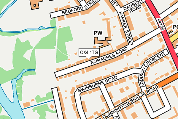 OX4 1TG map - OS OpenMap – Local (Ordnance Survey)