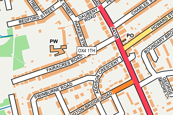 OX4 1TH map - OS OpenMap – Local (Ordnance Survey)