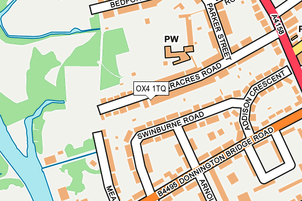 OX4 1TQ map - OS OpenMap – Local (Ordnance Survey)