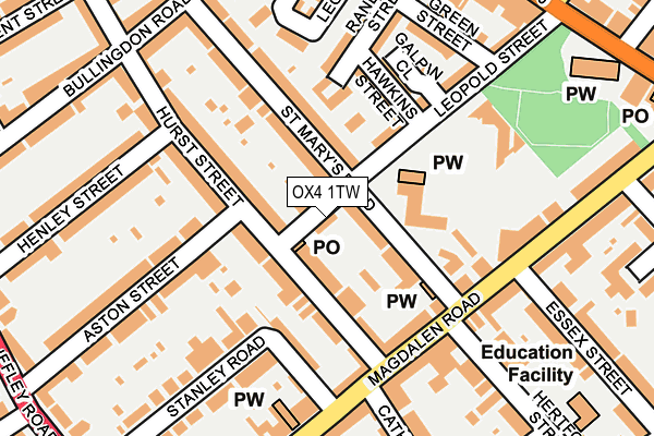 OX4 1TW map - OS OpenMap – Local (Ordnance Survey)