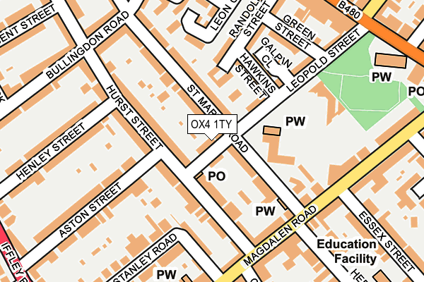OX4 1TY map - OS OpenMap – Local (Ordnance Survey)