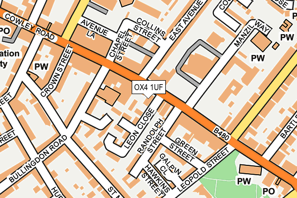 OX4 1UF map - OS OpenMap – Local (Ordnance Survey)