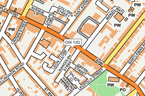 OX4 1UQ map - OS OpenMap – Local (Ordnance Survey)
