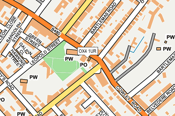 OX4 1UR map - OS OpenMap – Local (Ordnance Survey)