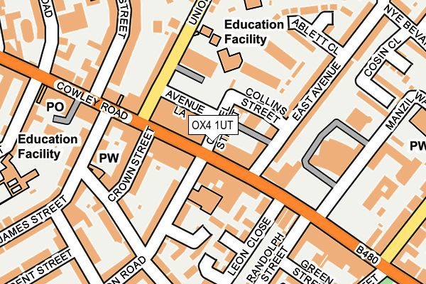 OX4 1UT map - OS OpenMap – Local (Ordnance Survey)