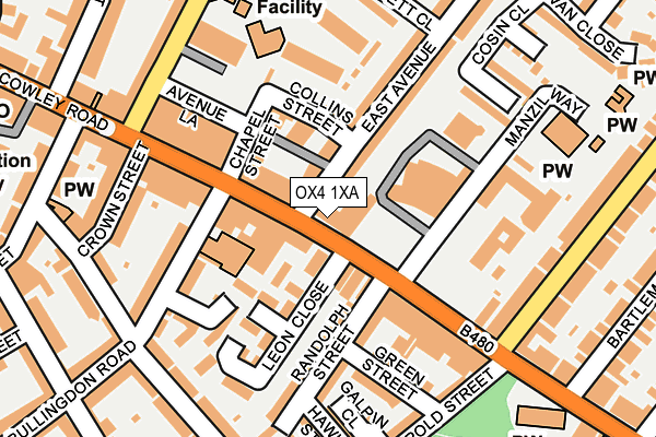OX4 1XA map - OS OpenMap – Local (Ordnance Survey)
