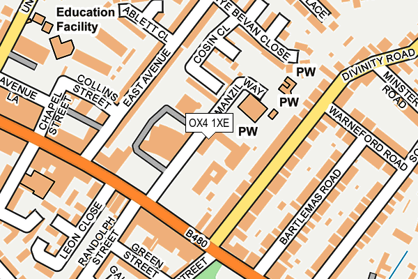 OX4 1XE map - OS OpenMap – Local (Ordnance Survey)