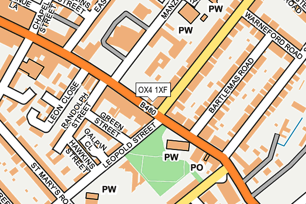 OX4 1XF map - OS OpenMap – Local (Ordnance Survey)