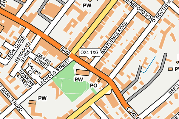 OX4 1XG map - OS OpenMap – Local (Ordnance Survey)