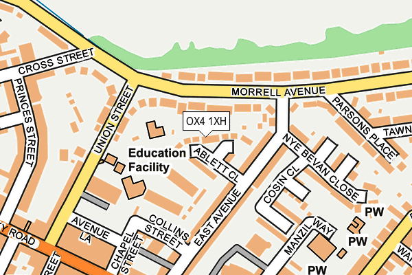 OX4 1XH map - OS OpenMap – Local (Ordnance Survey)