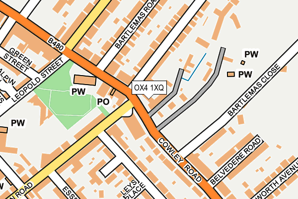 OX4 1XQ map - OS OpenMap – Local (Ordnance Survey)