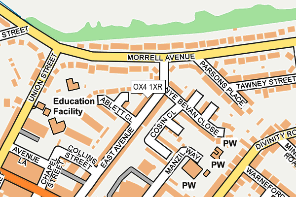 OX4 1XR map - OS OpenMap – Local (Ordnance Survey)