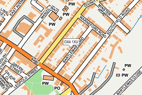 OX4 1XU map - OS OpenMap – Local (Ordnance Survey)