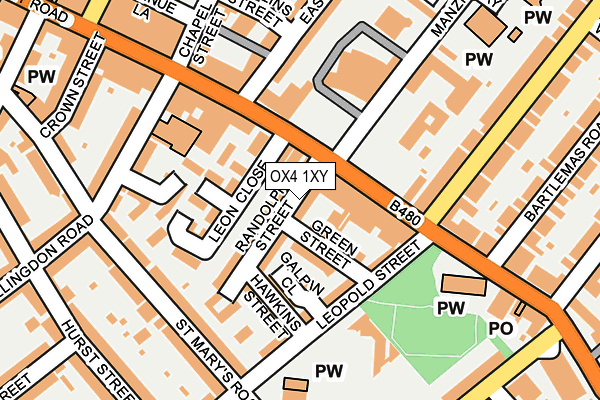 OX4 1XY map - OS OpenMap – Local (Ordnance Survey)