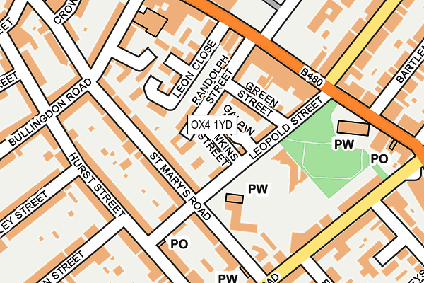 OX4 1YD map - OS OpenMap – Local (Ordnance Survey)