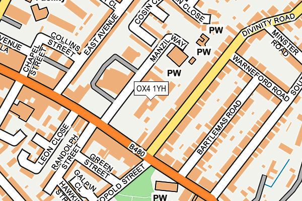 OX4 1YH map - OS OpenMap – Local (Ordnance Survey)