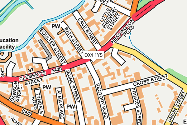 OX4 1YS map - OS OpenMap – Local (Ordnance Survey)