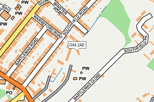 OX4 2AD map - OS OpenMap – Local (Ordnance Survey)