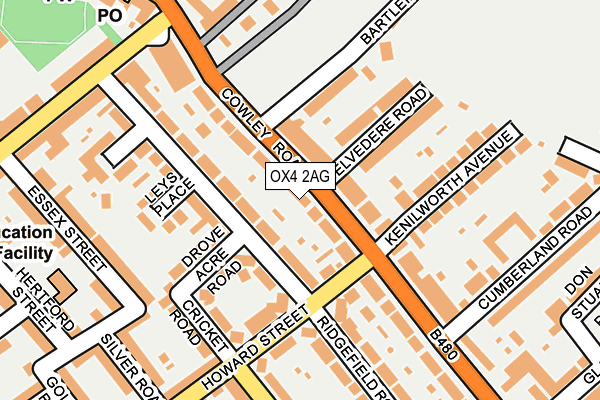 OX4 2AG map - OS OpenMap – Local (Ordnance Survey)